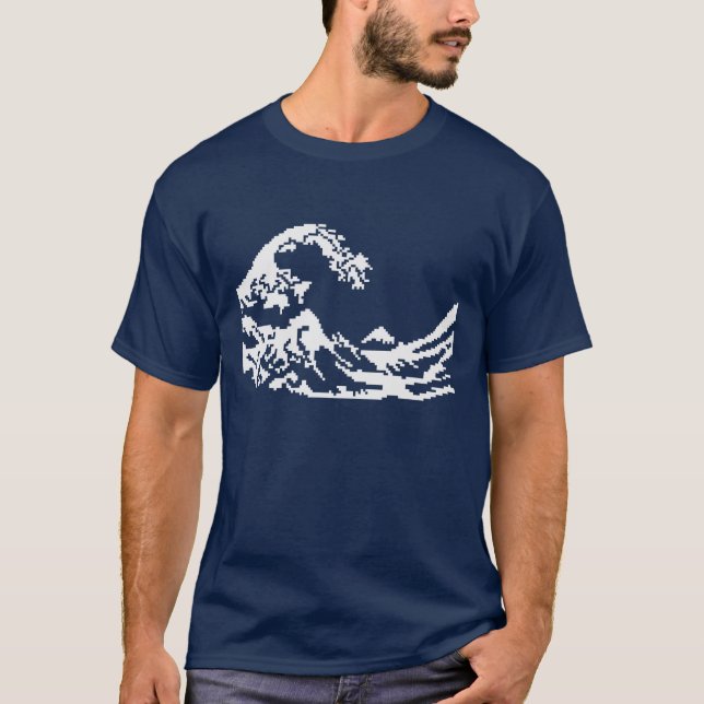 T-shirt Hokusai 8bits (Devant)