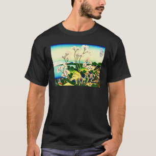 T-shirt Hokusai Japon paysage Goten-yama colline Japonais 