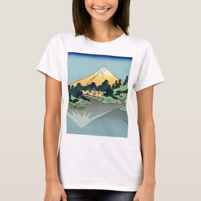 T-shirt Hokusai Le Mont Fuji se reflète dans le lac Kawagu (Devant)