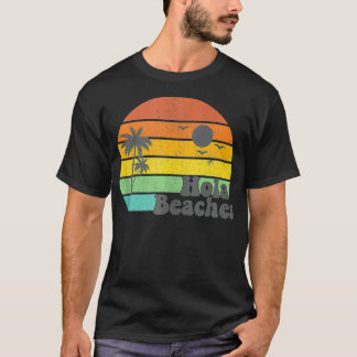 T-shirt Hola Beaches Retro Beach Vacances Été Citation Ave