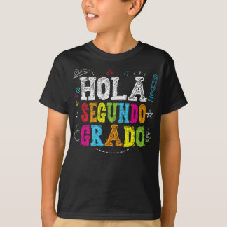 T-shirt Hola Segundo Grado Espagnol Enfants Retour À L'Éco