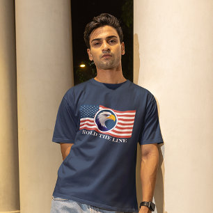 T-shirt Hold The Line, American Flag et Eagle