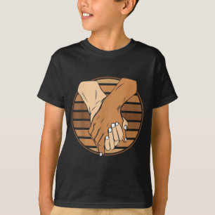 T-shirt Holding Hands Black History Mois BLM Melanin Coup