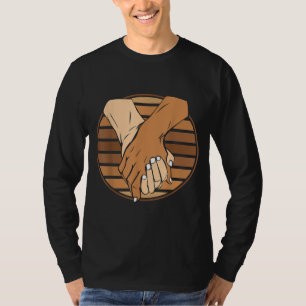 T-shirt Holding Hands Black History Mois BLM Melanin Coup