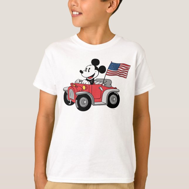 T-shirt Holiday Mickey | Rouge convertible (Devant)