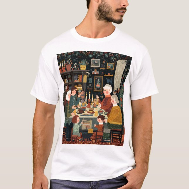 T-shirt Holiday Table – A Cozy Family Feast (Devant)