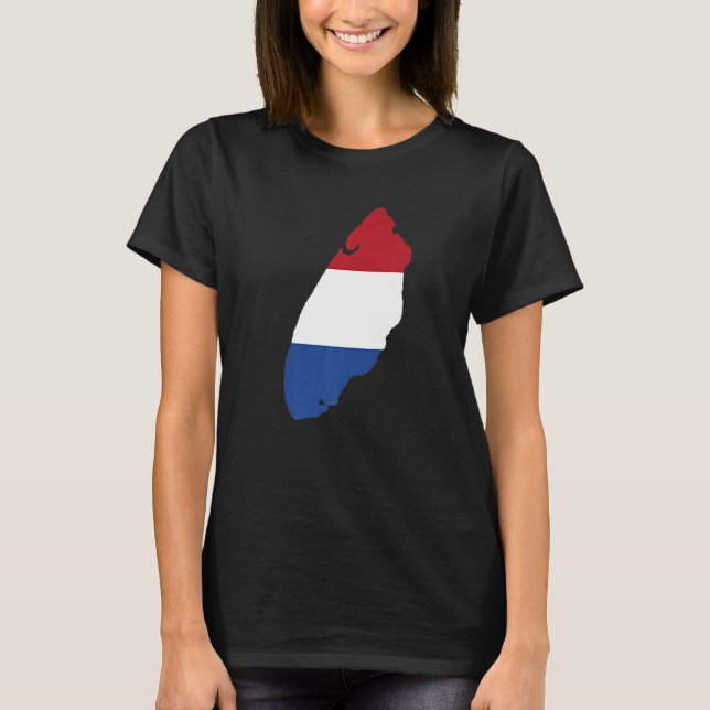 T-shirt Holland flag in Texel outline Texel (Devant)