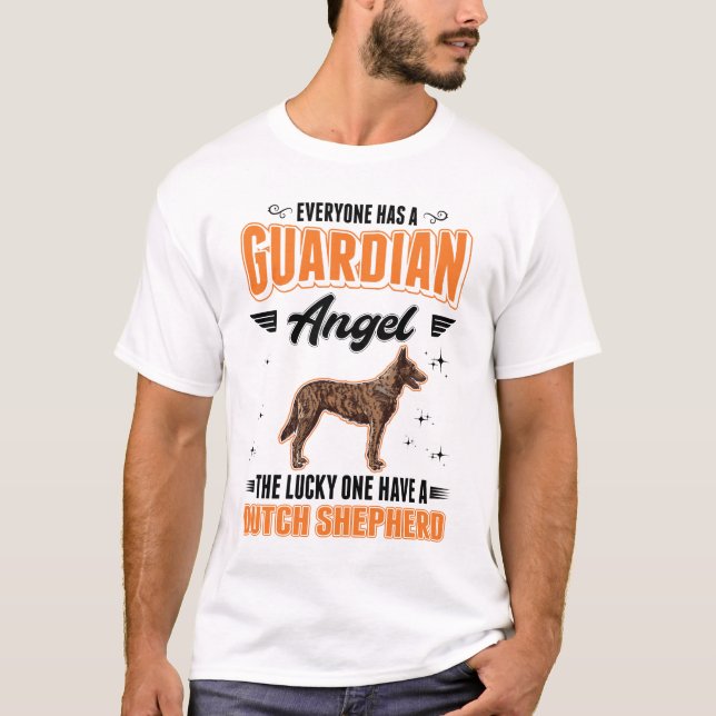 T-shirt Hollandse Herder Guardian Angel Holland Shepherd (Devant)