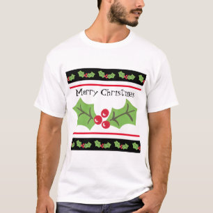 T-shirt Holly et Baies de Noël Personnalisés