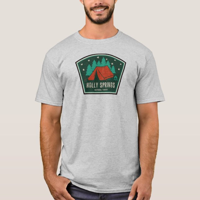 T-shirt Holly Springs National Forest Mississippi Camping (Devant)