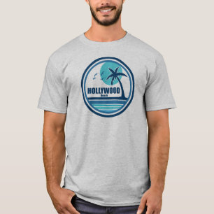 T-shirt Hollywood Beach Floride Palm Tree Birds