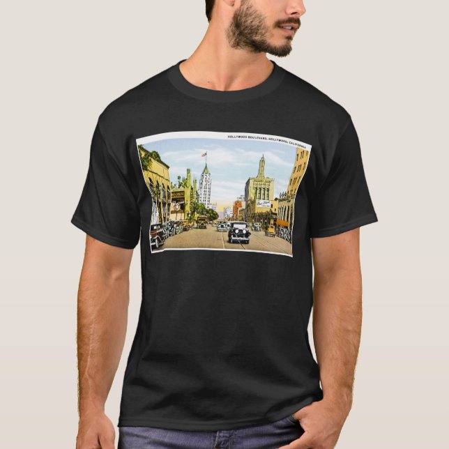 T-shirt Hollywood Boulevard, Hollywood, la Californie (Devant)