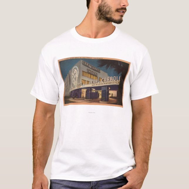 T-shirt Hollywood, CA - "une tache de nuit gaie " (Devant)