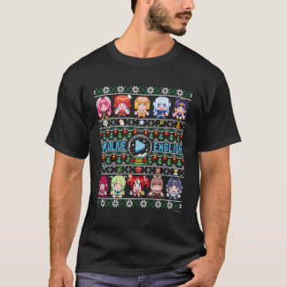 T-shirt Hololive Anglais Vilain Noir
