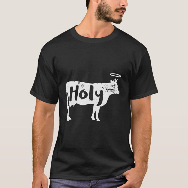 T-shirt Holy Cow Funny Dairy Farmer Midwest Pride (Devant)