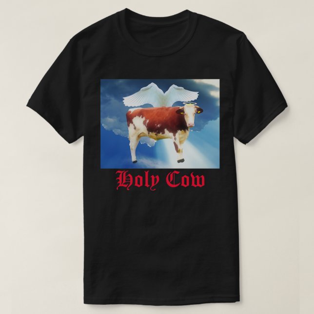 T-shirt Holy Cow Funny Hilarious Incroyable Papa Joke Mème (Design devant)