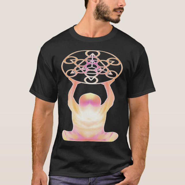 T-shirt Holy Geometry Mandala Meditation & Yoga (Devant)