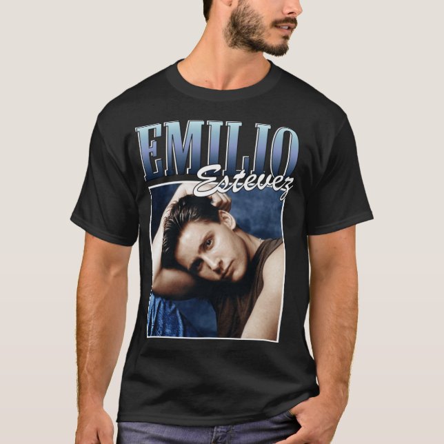 T-shirt Homage Emilio Estevez Brat Pack Rapper friend (Devant)