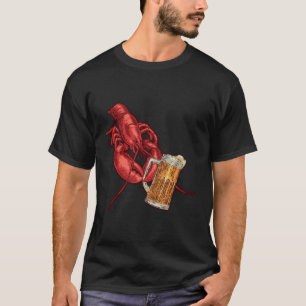 T-shirt Homard Crustacé Bière Boire Drôle Homard