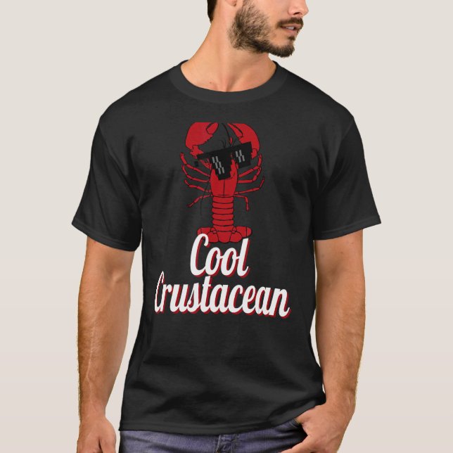 T-shirt Homard Crustacé cool Portant des lunettes de solei (Devant)