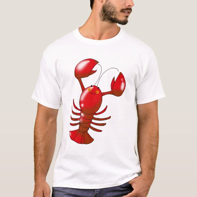 T-shirt Homard de rouge de bande dessinée (Devant)