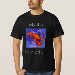 T-shirt Homard, rouge et pourpre, mystique, Connecticut
