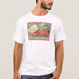 T-shirt Homard vivant - Étiquette Vintage de la caisse al