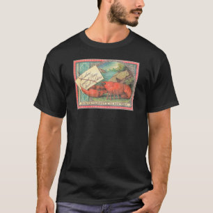 T-shirt Homard vivant - Étiquette Vintage de la caisse ali