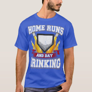 T-shirt Home Runs Et Jour Boire Sports De Baseball