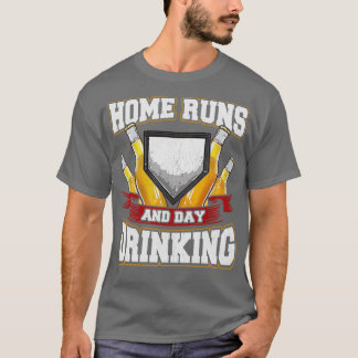T-shirt Home Runs Et Jour Boire Sports De Baseball