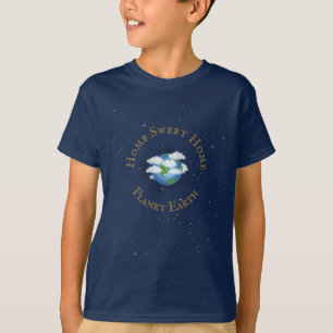 T-shirt "Home Sweet Home Planet Earth" Monde parmi les éto