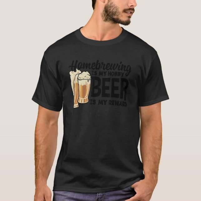 T-shirt Homebrey Est Ma Bière Hobby Est Mon Brassage Récom (Devant)