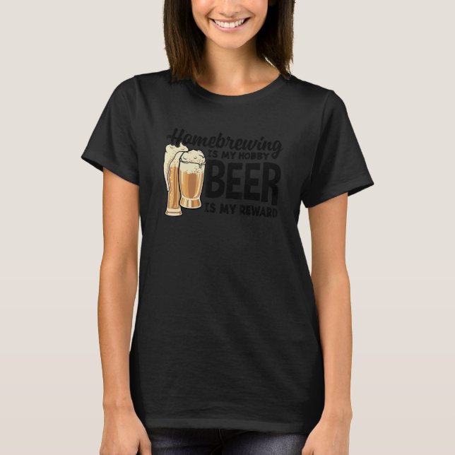 T-shirt Homebrey Est Ma Bière Hobby Est Mon Brassage Récom (Devant)