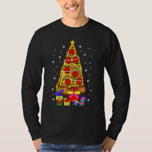 T-shirt Homemade Pepperoni Pizza Slice Christmas Tree Ligh