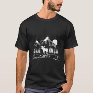 T-shirt Homer Alaska Cool Homer Alaska Mountain Moose Cade
