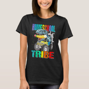 T-shirt Homeschool Tribe Monster Truck Dinosaur