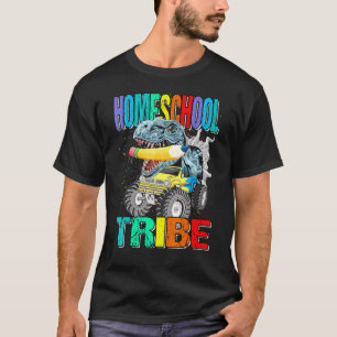T-shirt Homeschool Tribe Monster Truck Dinosaur