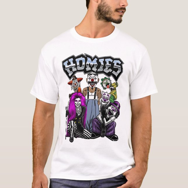 T-shirt Homies 90s Nostalgia Cholo Clowns (Devant)