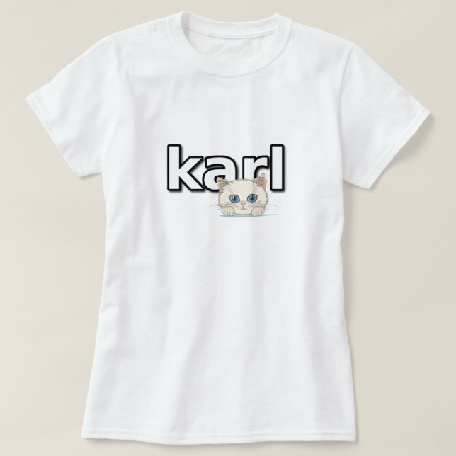 T-shirt Hommage à Karl Lagerfeld (Design devant)