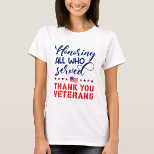T-shirt Hommage à tous ceux qui ont servi le drapeau milit