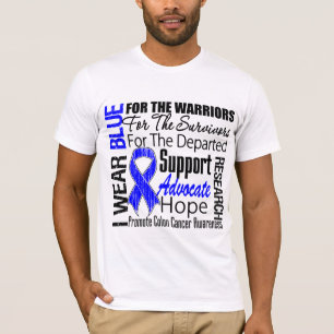 T-shirt HOMMAGE de ruban bleu d'usage du cancer du colon I