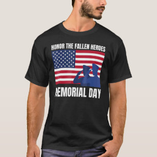 T-shirt Hommage Le Fallen Heroes Memorial Day Us Drapeau M