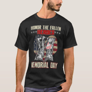 T-shirt Hommage Le Fallen Heroes Memorial Day Us Drapeau M