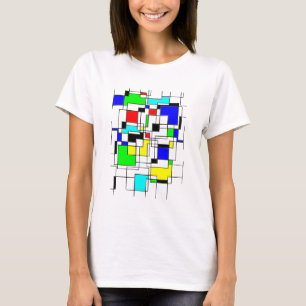 T-shirt Hommage Random Carré À Mondrian