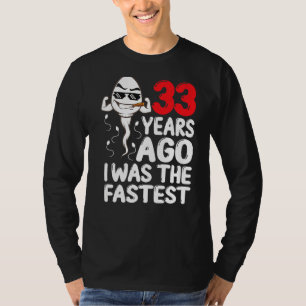 T-shirt Homme 33e Anniversaire Gag Robe 33 Ans J'Étais La