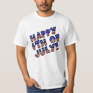 T-shirt homme/4 juillet heureux