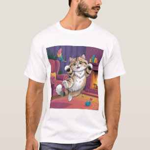 T-shirt homme à design de chat drôle Mignon et h
