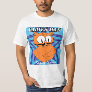 T-shirt "HOMME À FEMMES" Señor Gato™ Chat à Moustache Drôl