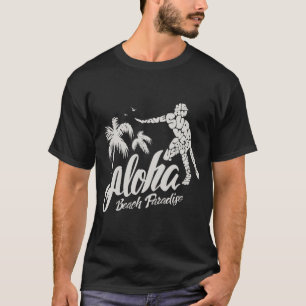 T-shirt homme. Aloha. Beach paradise. Hawaï 