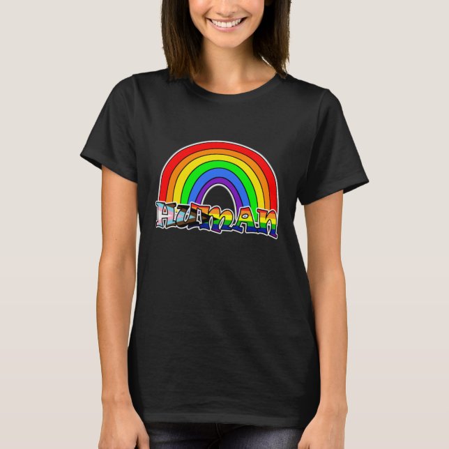 T-shirt homme arc-en-ciel LGBTQ+ (Devant)